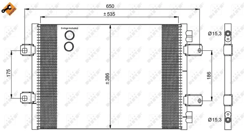 Condenser, air conditioning NRF 35909