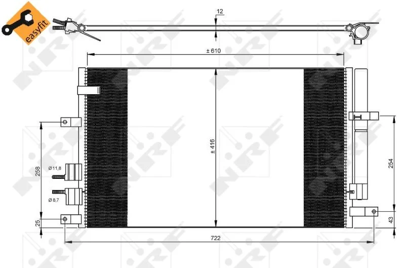 Condenser, air conditioning NRF 35911