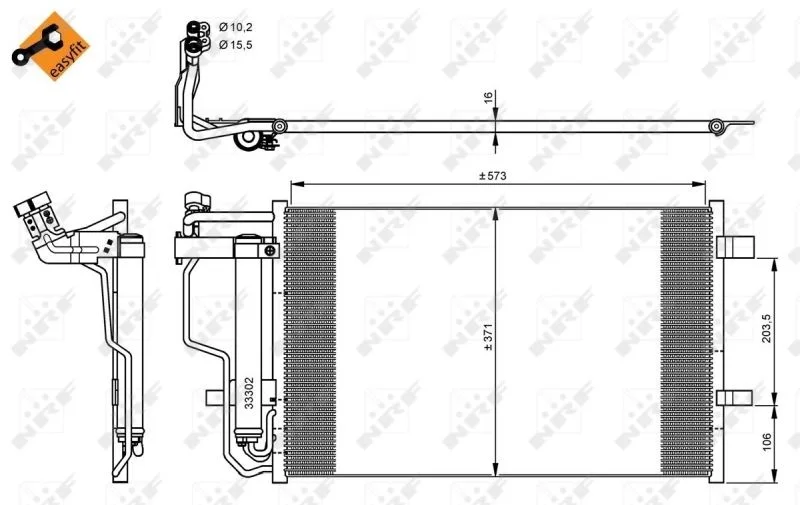 Condenser, air conditioning NRF 35922