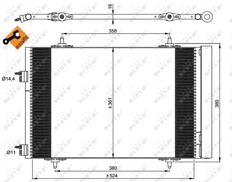 Condenser, air conditioning NRF 35945