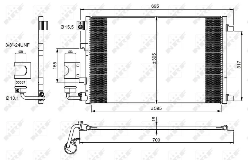 Condenser, air conditioning NRF 35973