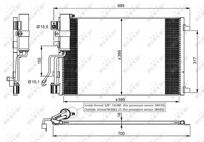 Condenser, air conditioning NRF 35974