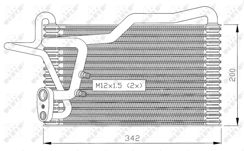 Evaporator, air conditioning NRF 36036