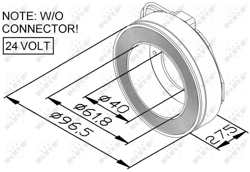 Coil, magnetic clutch (compressor) NRF 38448