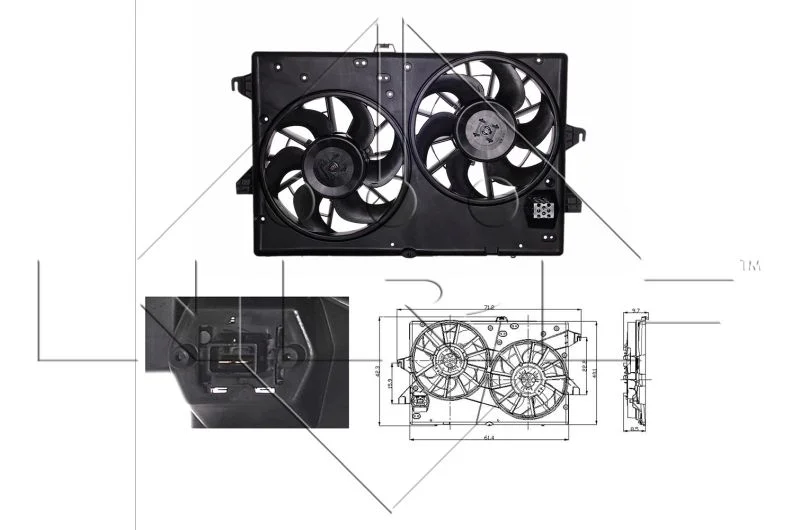 Ventilator, hlajenje motorja NRF 47003