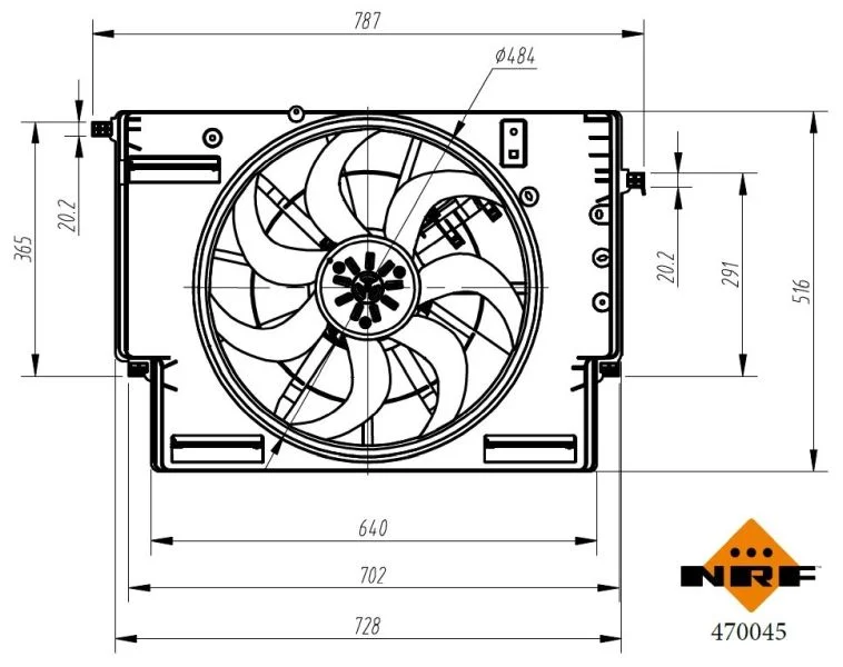 Ventilator, hlajenje motorja NRF 470045