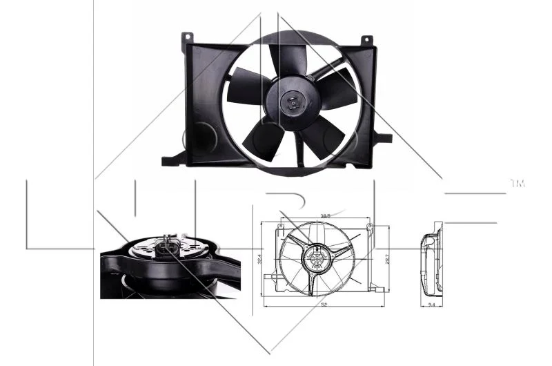 Ventilator, hlajenje motorja NRF 47009
