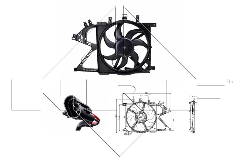Fan, engine cooling NRF 47012