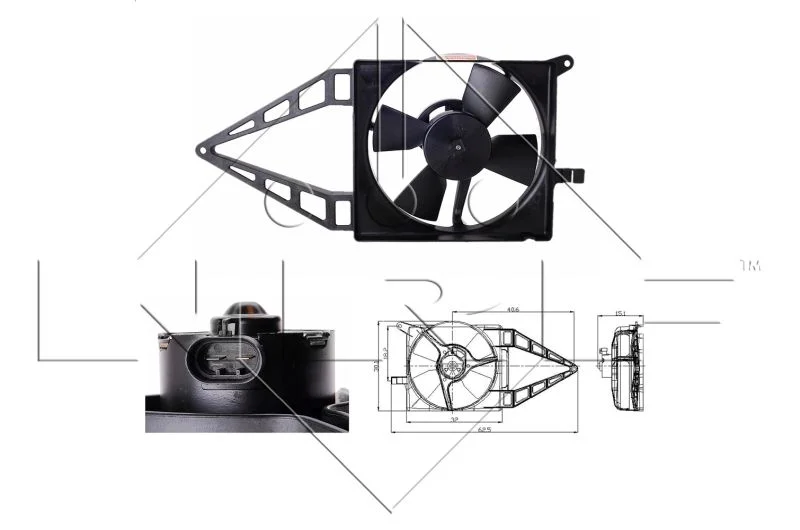 Ventilator, hlajenje motorja NRF 47020