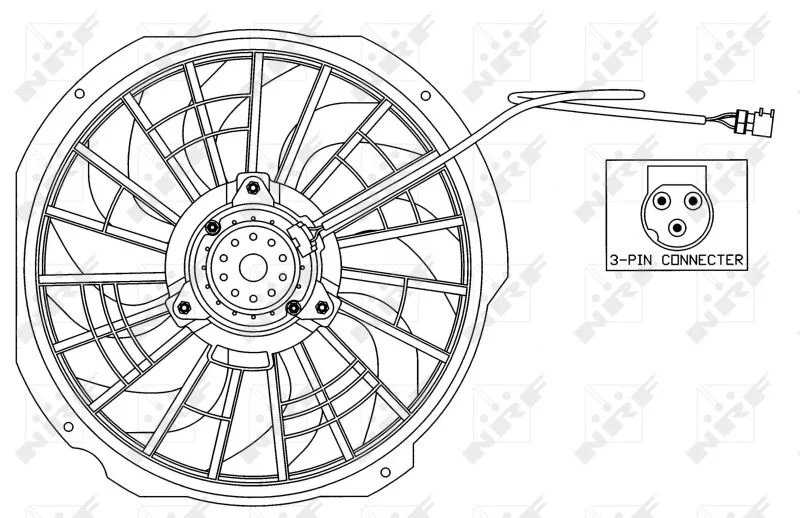 Ventilator, hlajenje motorja NRF 47025