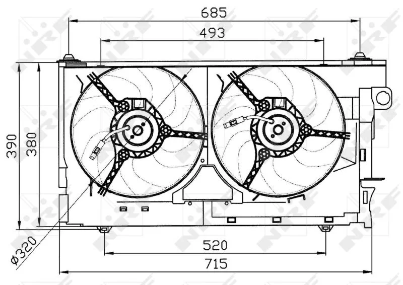 Fan, engine cooling NRF 47030