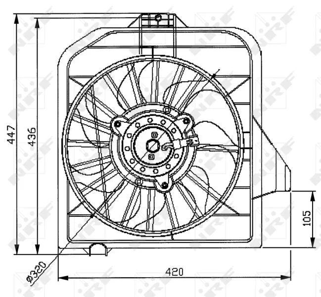 Fan, engine cooling NRF 47032