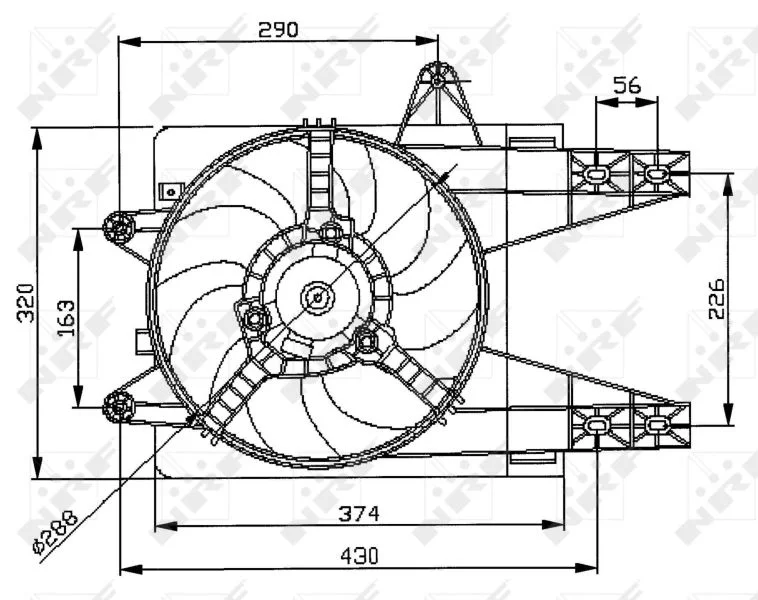 Ventilator, hlajenje motorja NRF 47038
