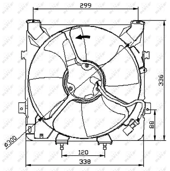 Fan, engine cooling NRF 47041