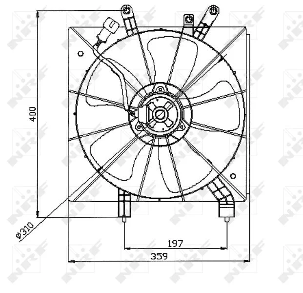 Ventilator, hlajenje motorja NRF 47043
