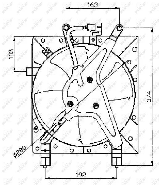 Fan, engine cooling NRF 47044