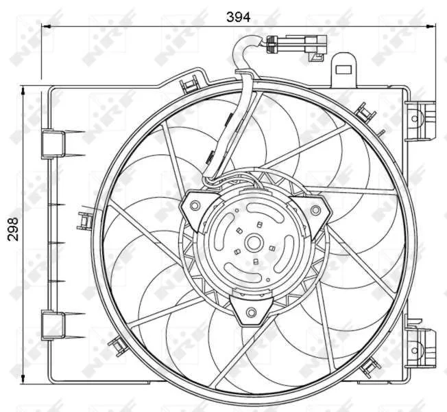 Ventilator, hlajenje motorja NRF 47063