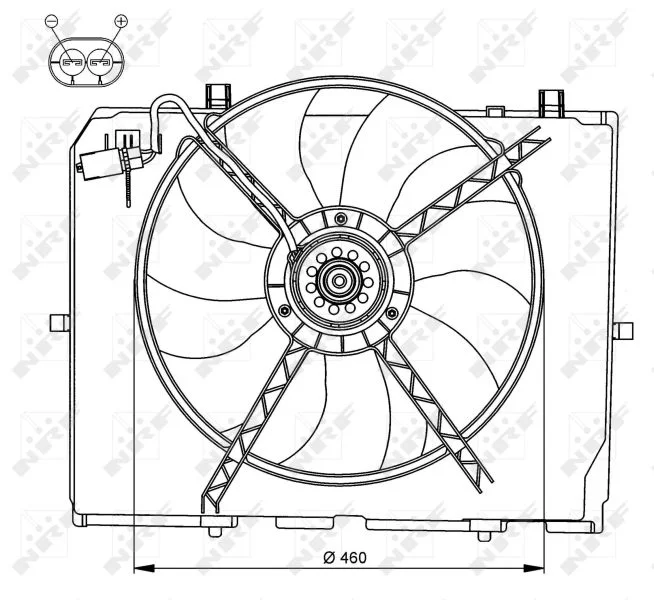 Fan, engine cooling NRF 47066