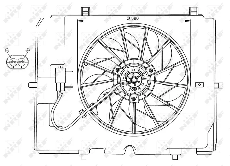 Ventilator, hlajenje motorja NRF 47067