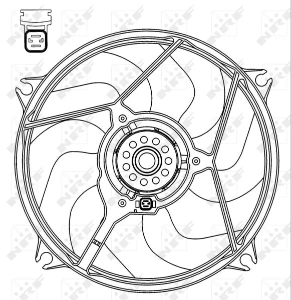 Ventilator, hlajenje motorja NRF 47069