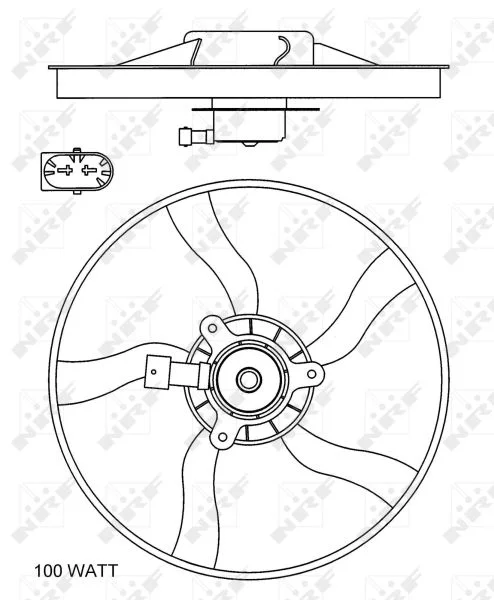 Ventilator, hlajenje motorja NRF 47070