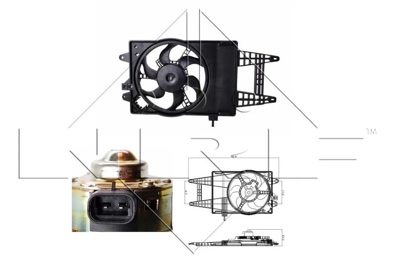 Ventilator, hlajenje motorja NRF 47243