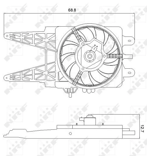Ventilator, hlajenje motorja NRF 47248
