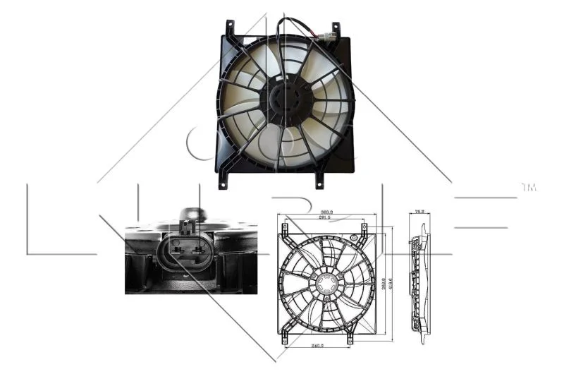 Ventilator, hlajenje motorja NRF 47257