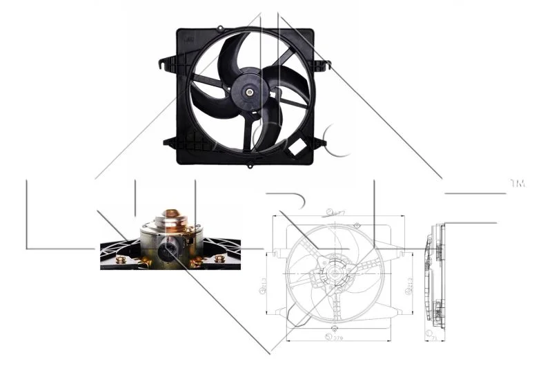Ventilator, hlajenje motorja NRF 47259