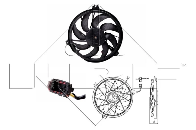 Ventilator, hlajenje motorja NRF 47323