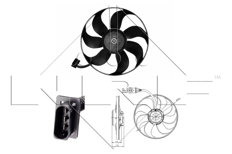 Ventilator, hlajenje motorja NRF 47393