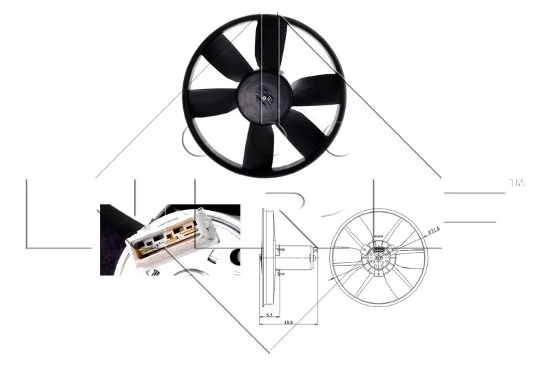 Ventilator, hlajenje motorja NRF 47401