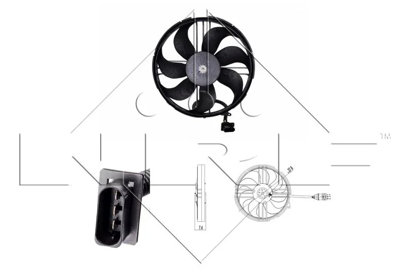 Ventilator, hlajenje motorja NRF 47409