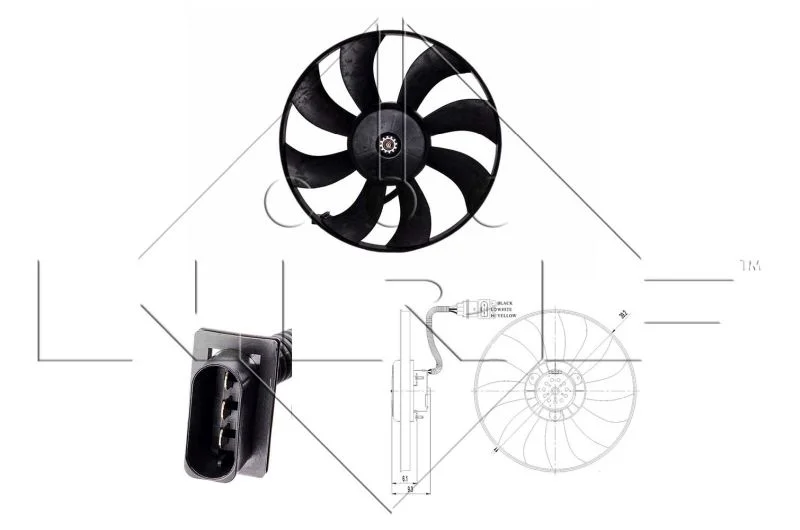 Ventilator, hlajenje motorja NRF 47410