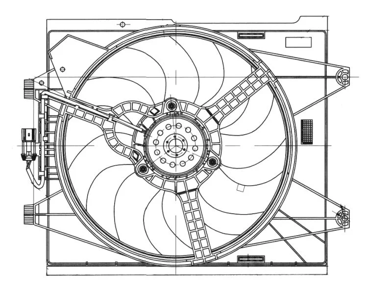 Ventilator, hlajenje motorja NRF 47655