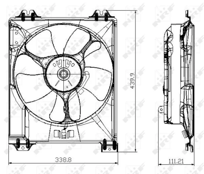Ventilator, hlajenje motorja NRF 47677