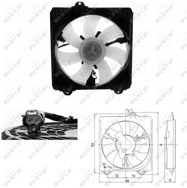 Ventilator, hlajenje motorja NRF 47695