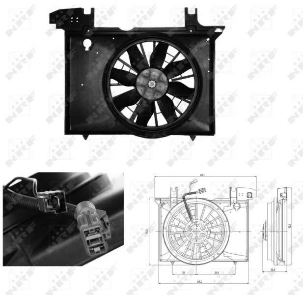 Ventilator, hlajenje motorja NRF 47703