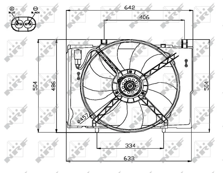 Ventilator, hlajenje motorja NRF 47741