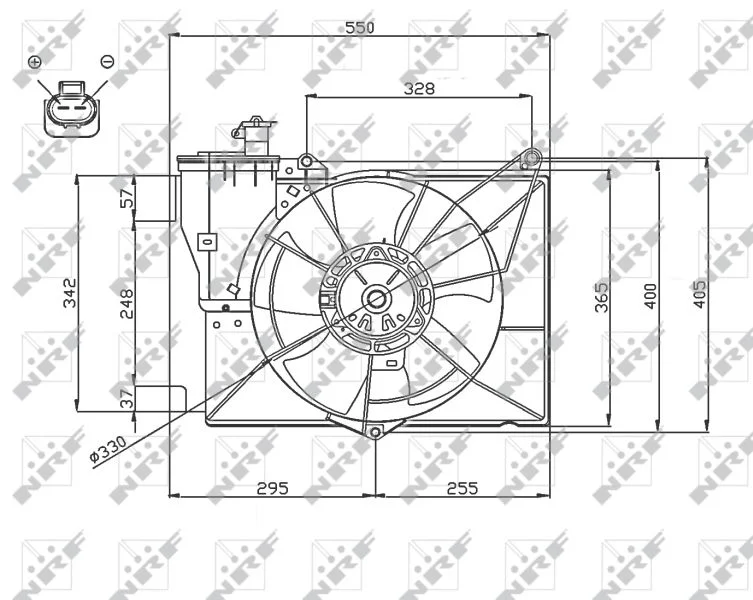 Ventilator, hlajenje motorja NRF 47746