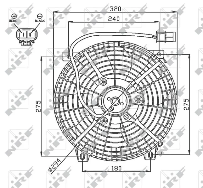 Ventilator, hlajenje motorja NRF 47752
