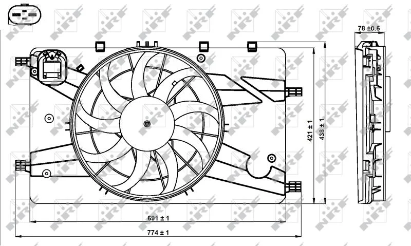 Fan, engine cooling NRF 47757