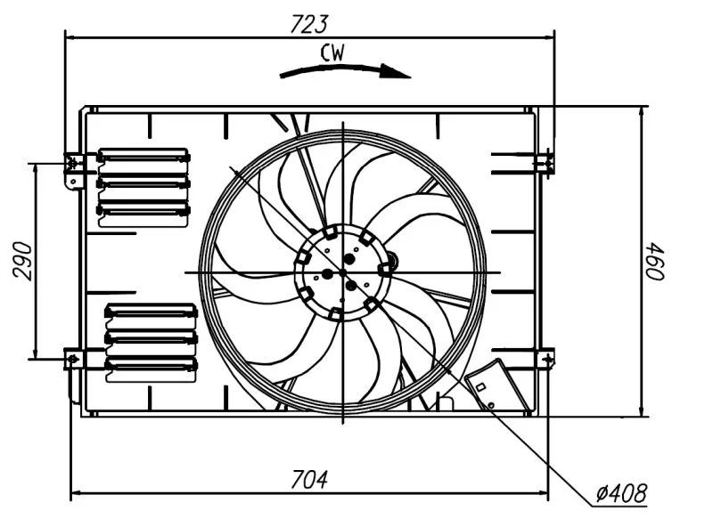 Ventilator, hlajenje motorja NRF 47925