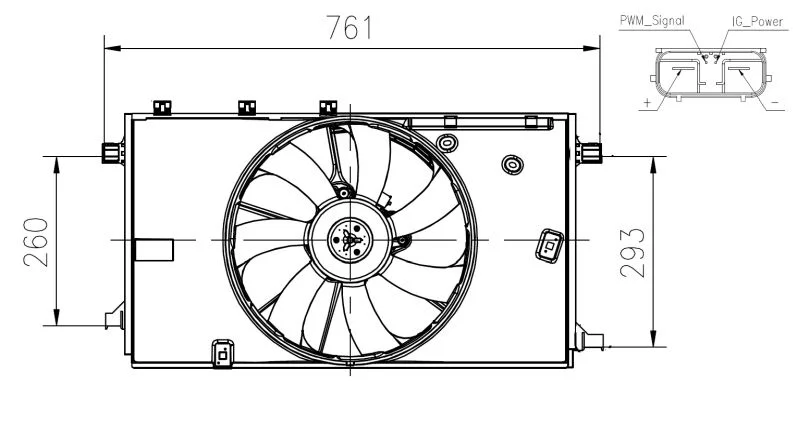Ventilator, hlajenje motorja NRF 47933