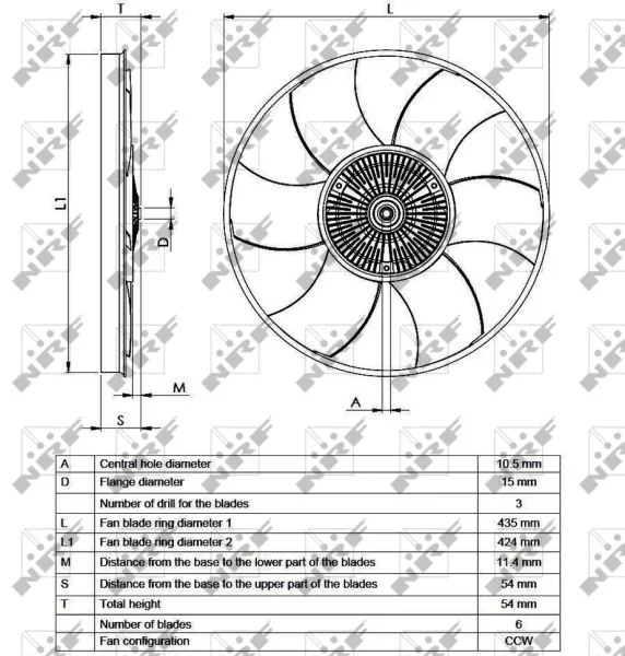 Sklopka, ventilator hladilnika NRF 49539