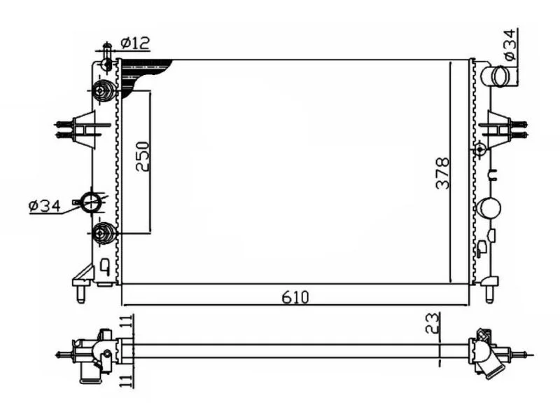 Hladilnik, hlajenje motorja NRF 50562A