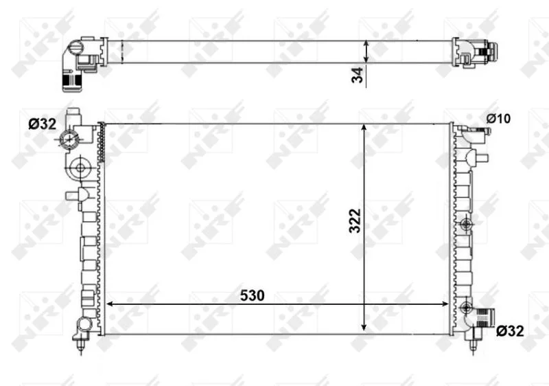 Hladilnik, hlajenje motorja NRF 509502A