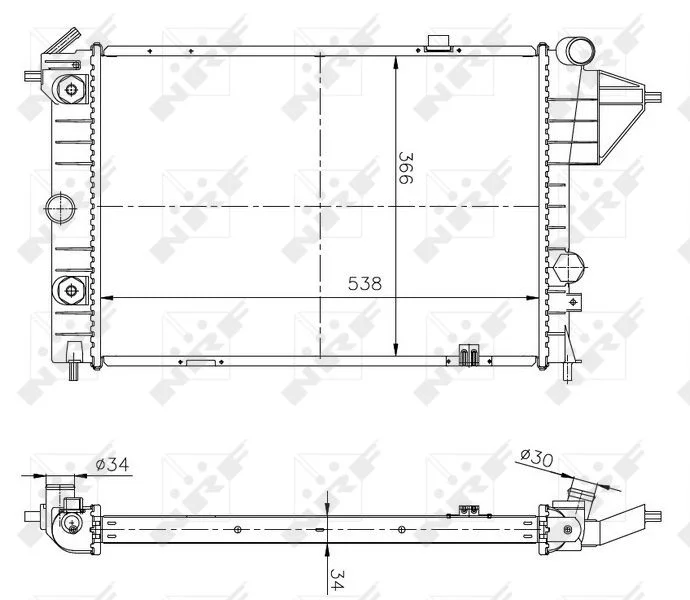 Hladilnik, hlajenje motorja NRF 513508A