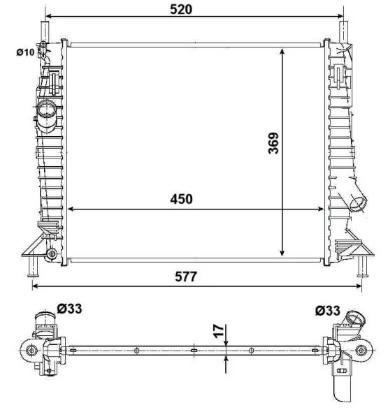 Hladilnik, hlajenje motorja NRF 53028
