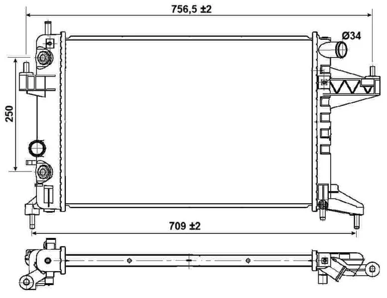 Hladilnik, hlajenje motorja NRF 53035
